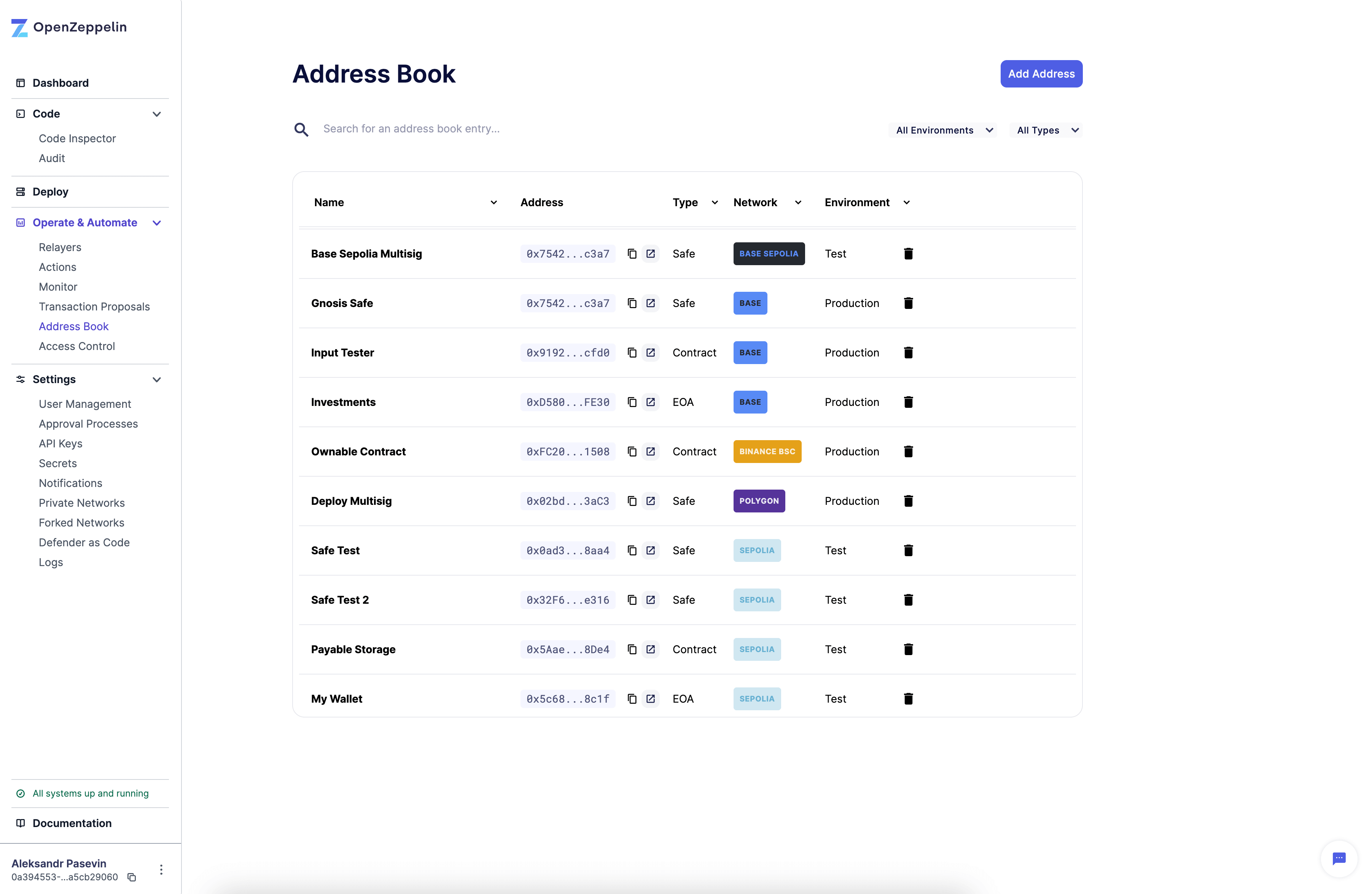 Manage Address Book